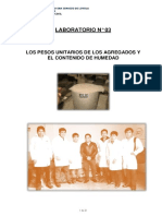 Laboratorio de Concreto Nu00ba3los Pesos Unitarios de Los Agregados y El Contenido de Humedad