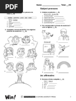 Unit 1: Test A: Family Subject Pronouns