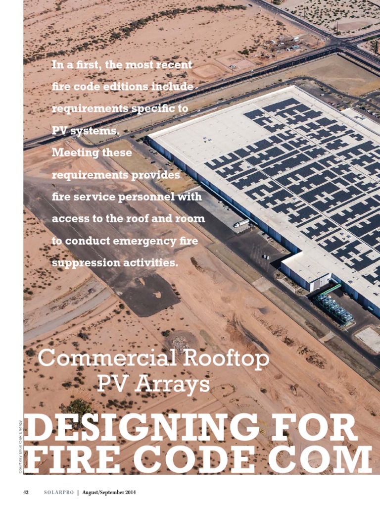Fire Code Compliance for PV Systems | PDF | Photovoltaic System ...