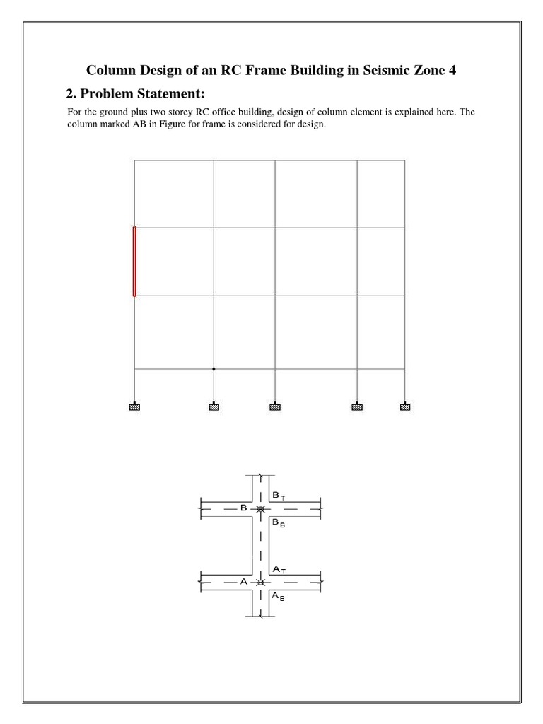 Column Design of An RC Frame Building in Seismic Zone 4 2. Problem ...