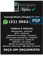 R$ 350,00 POR MONOGRAFIAS E TCC  WHATSAPP  (21) 3942-6556 E-MAIL monografiatcc15@gmail.com