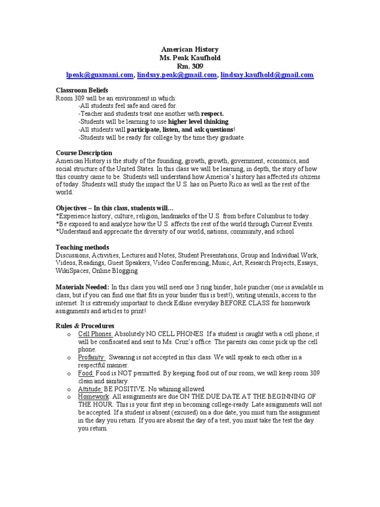 History homework projects united states