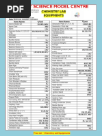 Price List - Chemistry Lab Equipment