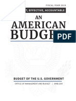 President Trump's proposed budget for 2019
