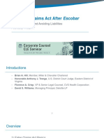 1 The False Claims Act After Escobar - Authcheckdam PDF
