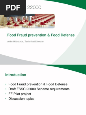 Case Food Fraud Prevention