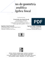 Nociones de Geometría Analítica y Algebra Lineal - Kosak