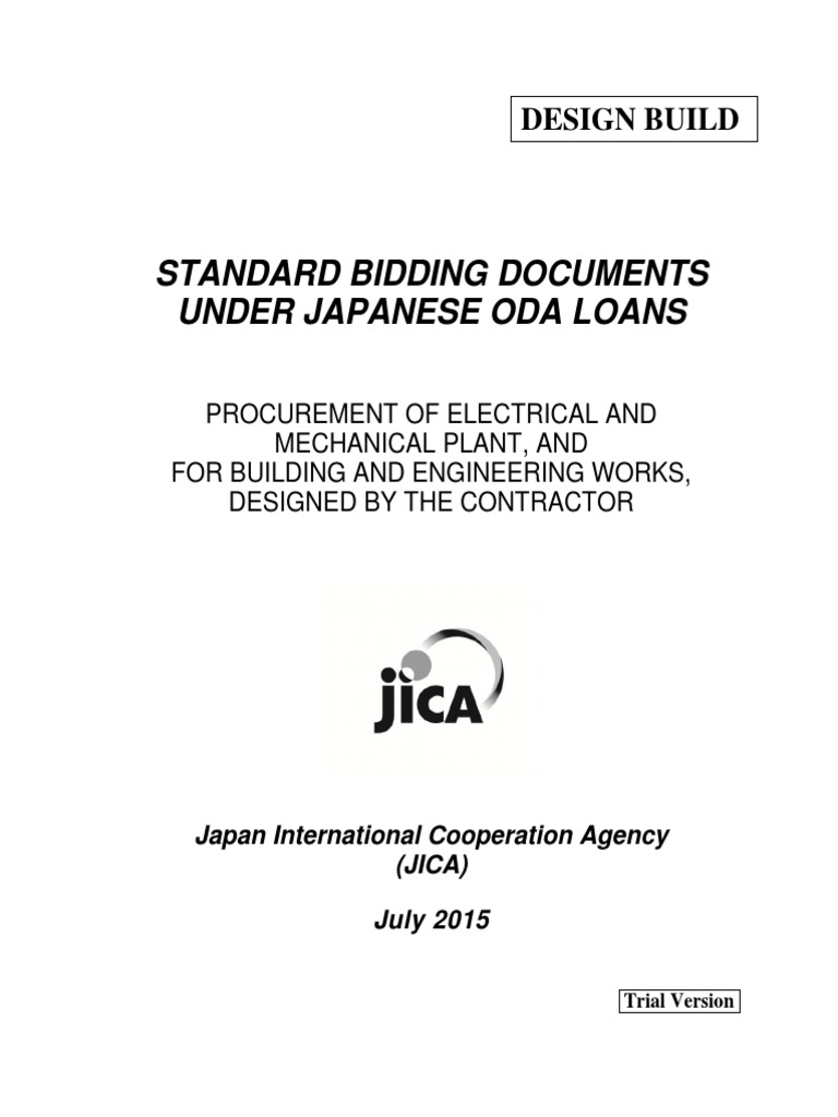 Sample Bidding Documents Under Japanese ODA Loans (Design Build) | PDF ...