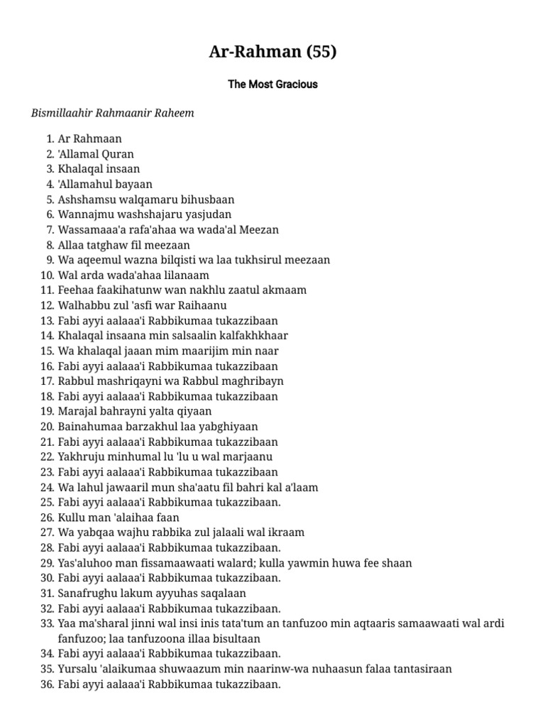 Download 92+ Contoh Surat Surat Ar Rahman Allamal Quran Gratis Terbaru