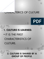Characterics of Culture