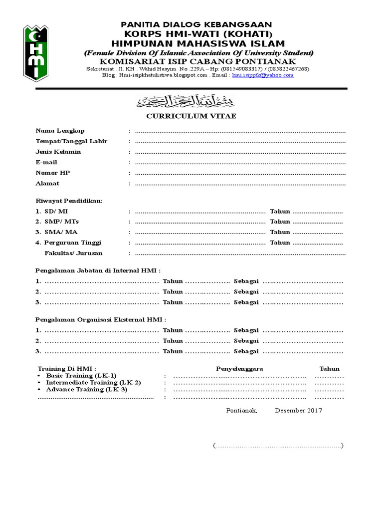 Cv Pemateri
