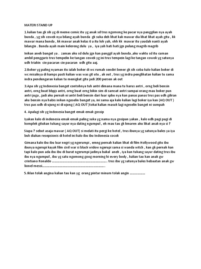 Materi Stand Up