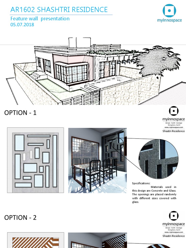 Shastri Residence Design Options Overview | PDF | Home & Garden