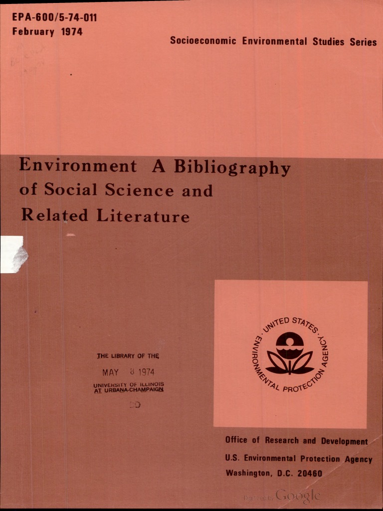 EPA Environment Bibliography Social Science United States