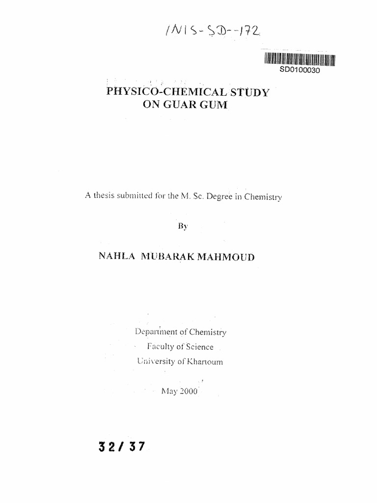 Guar Gum PDF Solubility Carbohydrates