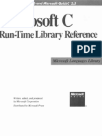 Microsoft C RunTime Library Reference