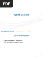 RDBMS Concepts: © Tata Consultancy Services Ltd. July 7, 2018 1