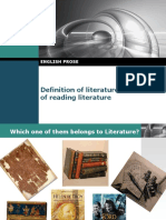 1 Definition of Literarture and Benefit of Reading Litereture