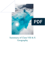 Summary of Class VIII & X Geography