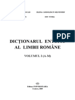 Dictionar Entopic Al Limbii Romane, Vol 1