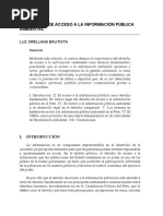 El Derecho de Acceso A La Informacion Publica Ambiental - Luz Orellana