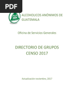 Directorio de Grupos Censo 2017