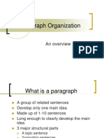 Paragraph Organization: An Overview