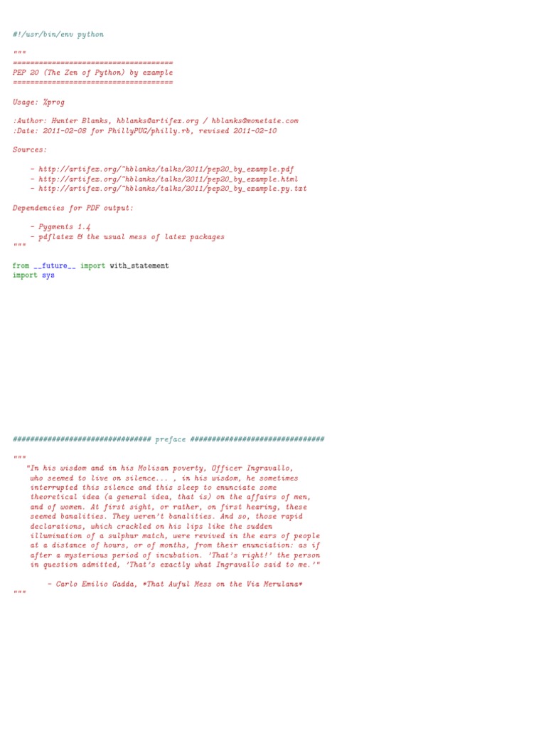 PEP 20: Zen of Python Illustrated | PDF