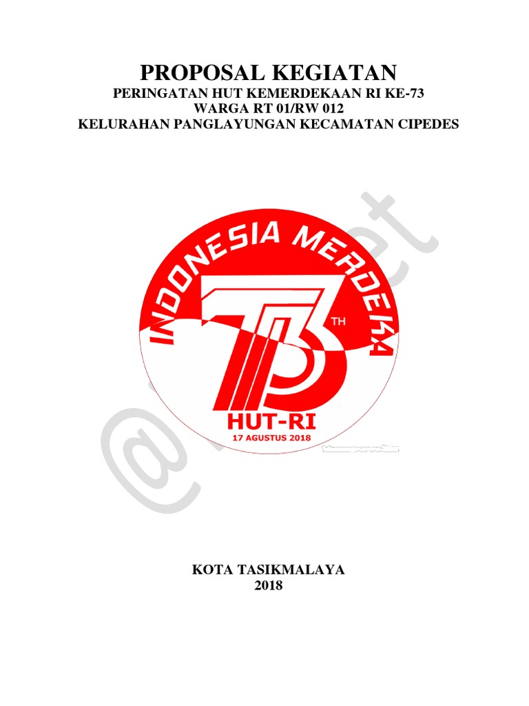 Proposal Kegiatan Hut RI Ke73