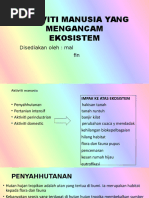 Aktiviti Manusia Yang Mengancam Ekosistem