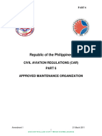 Republic of The Philippines: Civil Aviation Regulations (Car) Approved Maintenance Organization