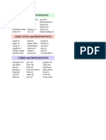 Prepositions With Nound Verbs and Adjectives