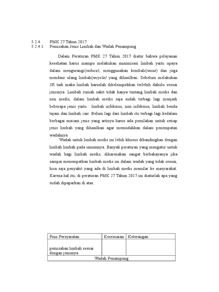 PMK 27 Tahun 2017 | PDF