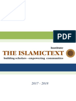IslamicText Institute Portfolio 2017-2018