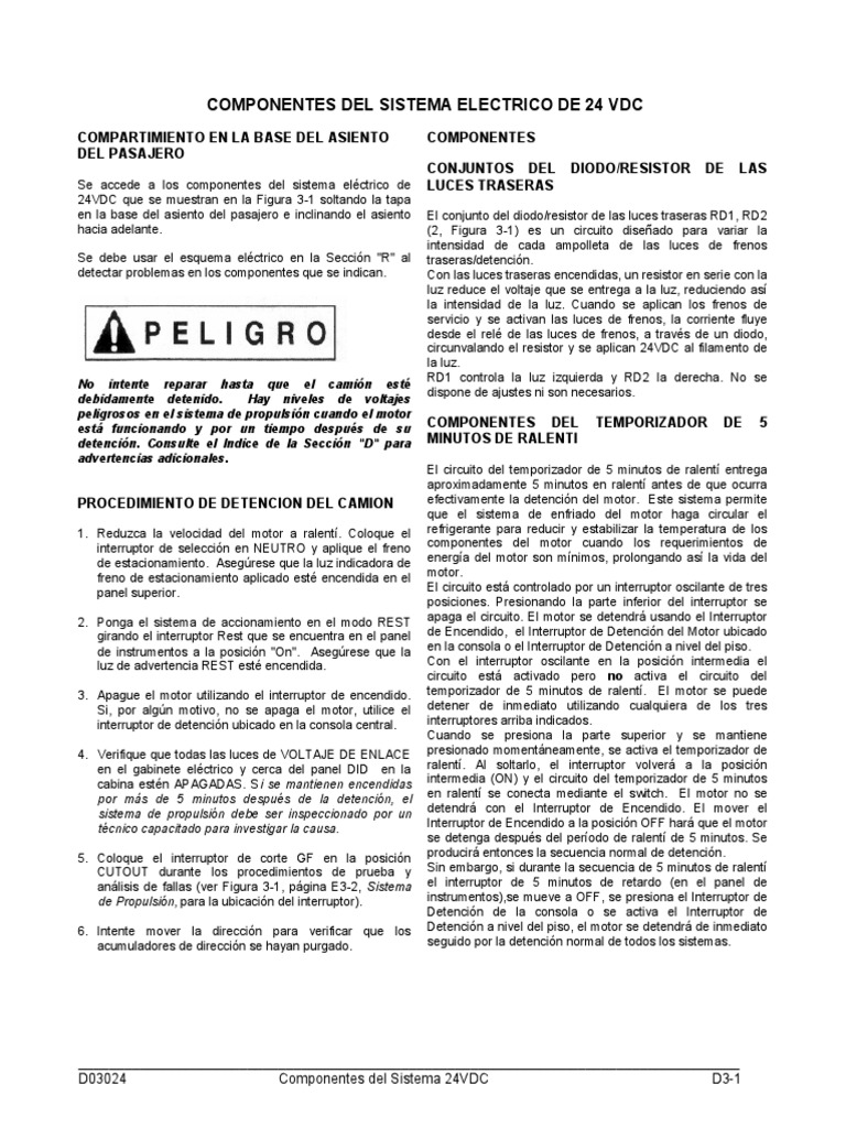 Componentes Eléctricos Komatsu 930E | PDF | Relé | Resistor