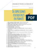 86 Expresiones Coloquiales en Francés y Su Traducción Al Español