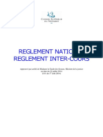 Reglement National - Reglement Intercours - Arrete Du 22-07-2014 - Jo Du 01-08-2014