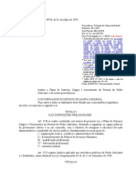 Lei Complementar 90 de 1993 - Plano de Carreira, Cargos e Vencimentos Do Poder Judiciário