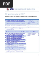 IBS-Q for HCP