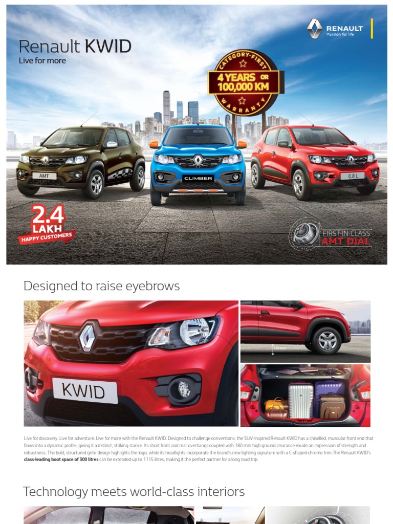 Renault KWID Renault KWID: Live For More Live For More | PDF