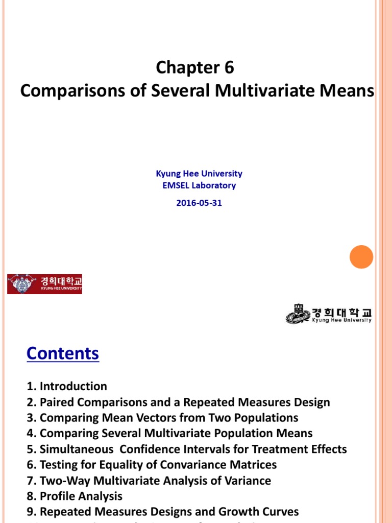 Comparing Multivariate Means Analysis | PDF | Analysis Of Variance ...