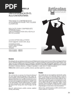 Enseñanza Compresnión en Aula Universitaria
