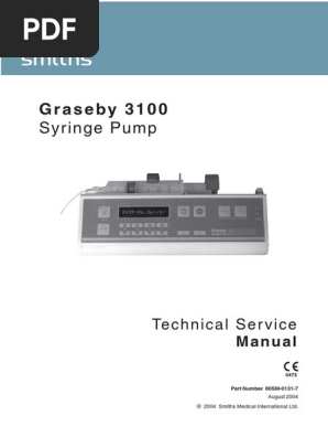 Graseby 3100 Syringe Pump Service Manual