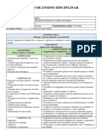 Plano de Ensino Disciplinar 2018 2º Ano