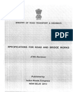 MORTH Specifications For Road Bridge Works 5th Revision