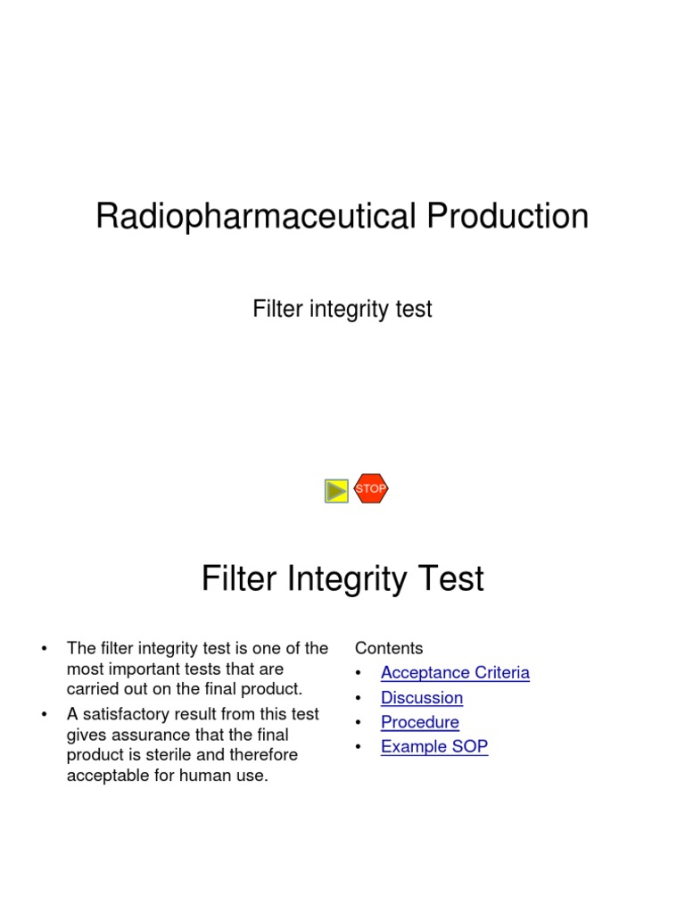 Filter Integrity PDF Filtration Pressure