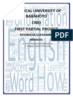 Technical University of Babahoyo Cnid First Partial Project: Pichincha (Cayambe)