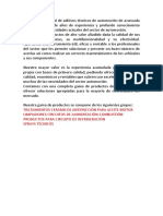 Línea Multifuncional de Aditivos Técnicos de Automoción de Avanzada Tecnología