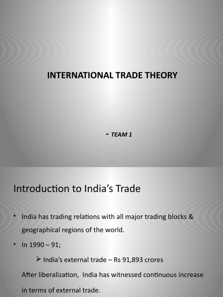 India’s Trade Relations Overview | PDF | China | World Politics