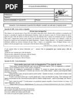 6º Ano Avaliacao Diagnostica